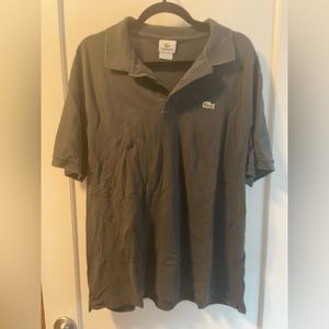 Lacoste Classic Pique Mesh Short Sleeve Polo Shirt Gray Size XXL (Fr 7)